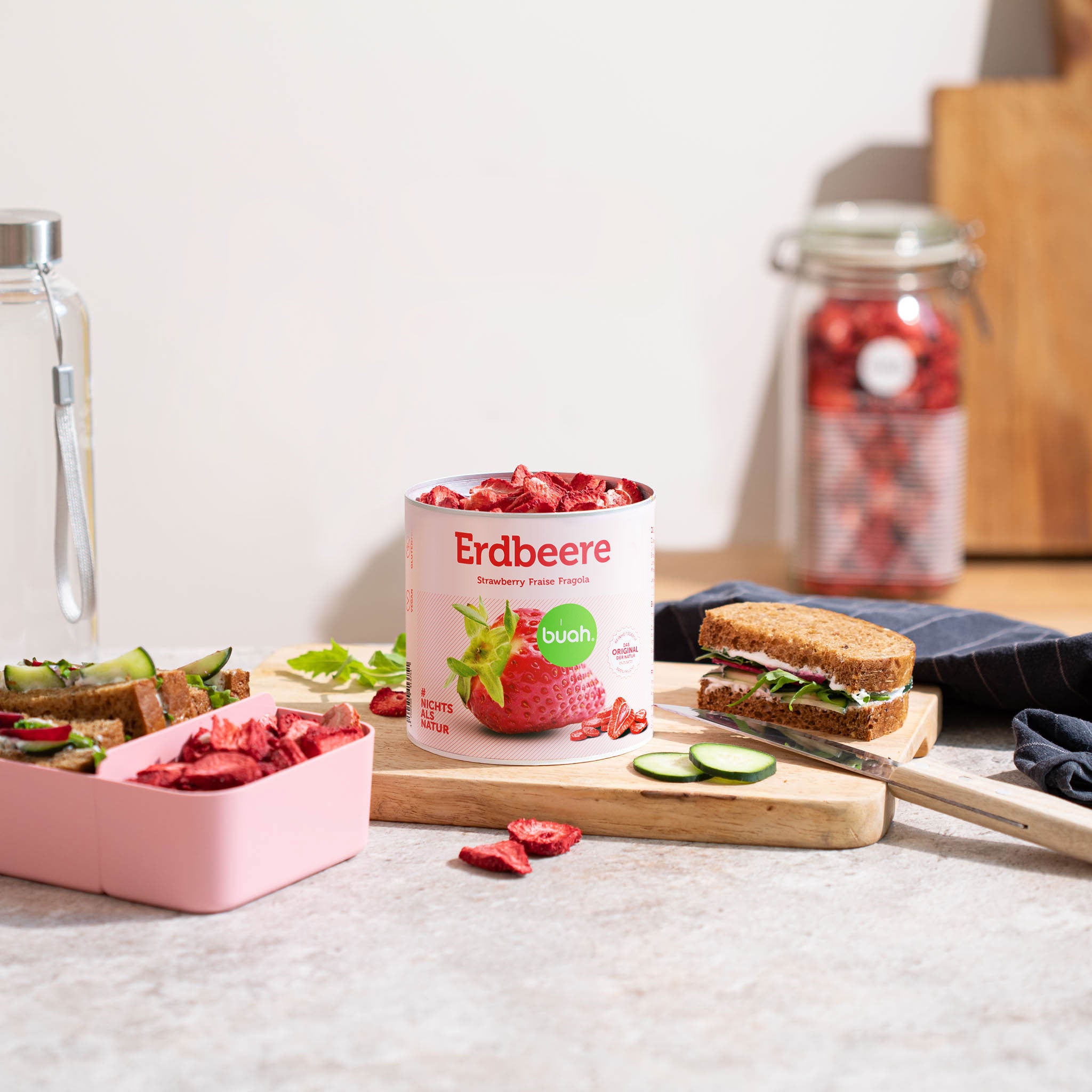 Gefriergetrocknete Erdbeeren Maxipack Tray