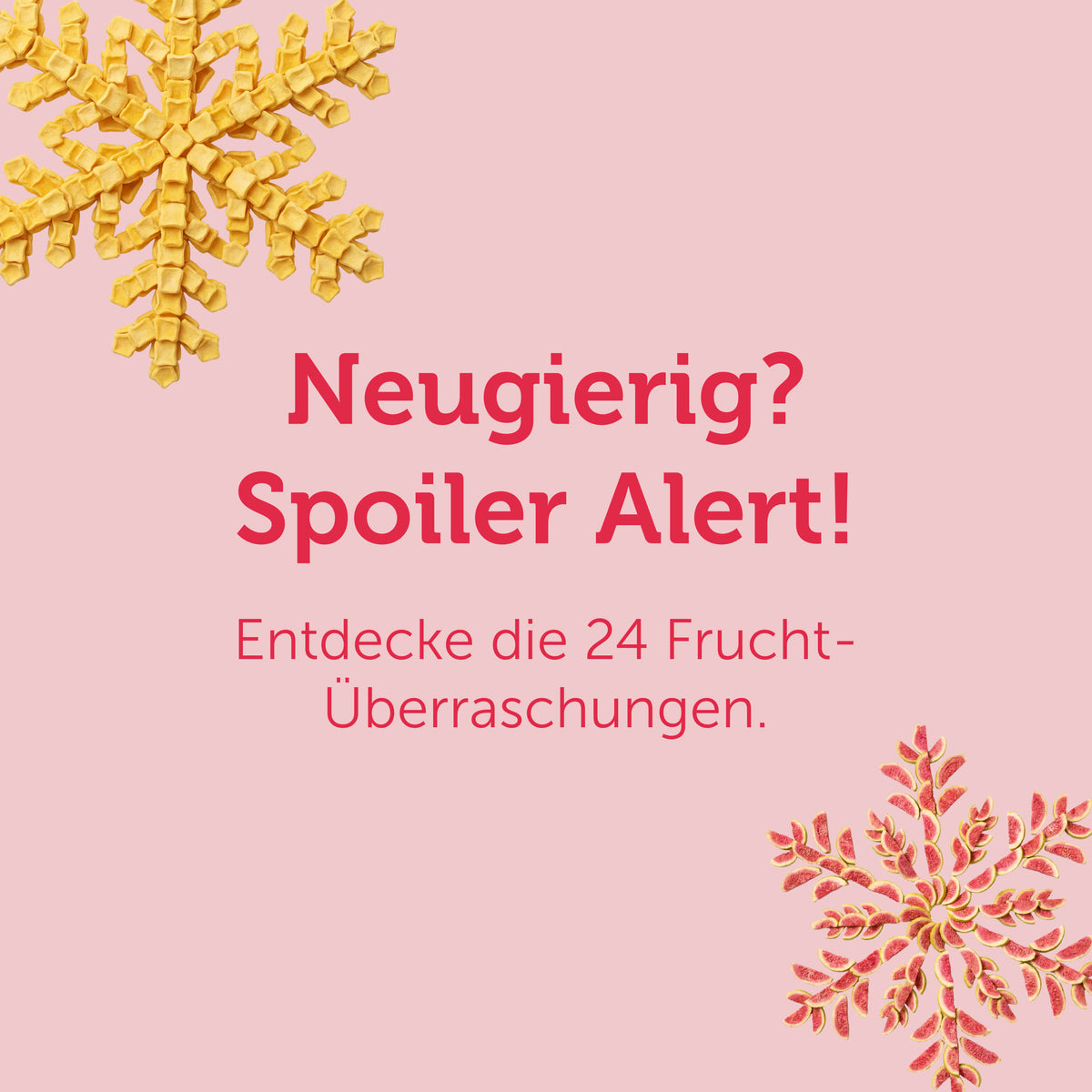 Spoiler-Warnung für den buah Frucht-Adventskalender – Ein Blick auf die 24 süßen Überraschungen.